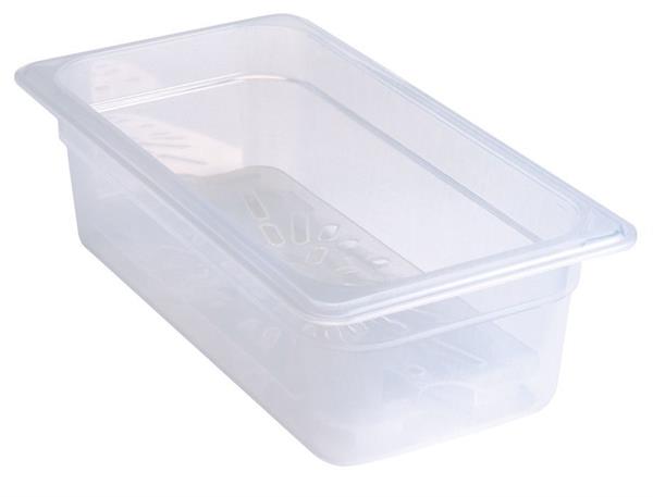 Yarı Saydam Polipropilen Bir Bölü Üç Boy Dip Süzgeç GN 1/3 17,6x32,5 cm