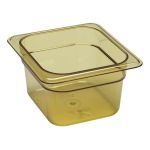 Yüksek Isı Polikarbon Bir Bölü Altı Boy H-Küvet GN 1/6 13,2x17,6 cm