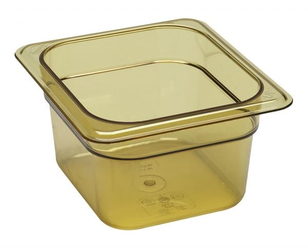 Yüksek Isı Polikarbon Bir Bölü Altı Boy H-Küvet GN 1/6 13,2x17,6 cm