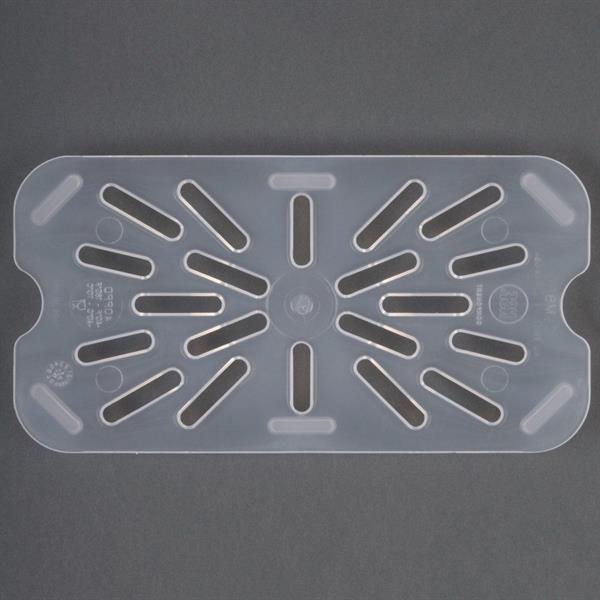 Yarı Saydam Polipropilen Çeyrek Boy Dip Süzgeç GN 1/4 17,6x32,5 cm