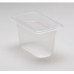 Yarı Saydam Polipropilen Bir Bölü Dokuz Boy Küvet GN 1/9 10,8x17,6 cm