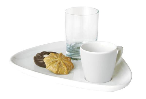 Porselen Beyaz Üçgen Kahvaltı Tabağı 22C