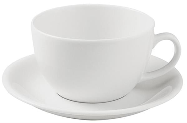 Porselen Soley Beyaz Tabaklı Çay Fincanı