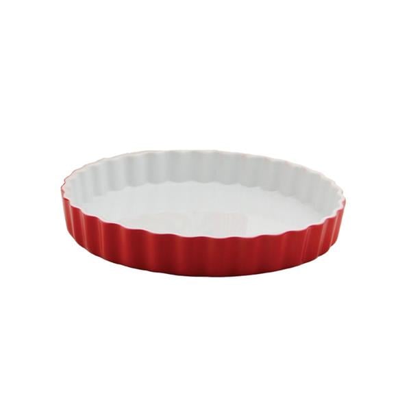 Porselen Kırmızı Tart Kalıbı 25Cm    