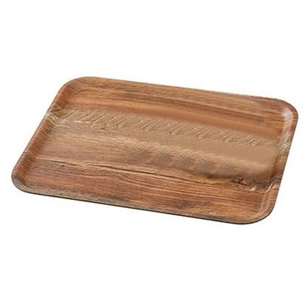 Ahşap Desenli Mat Yüzeyli Lamine Tepsi