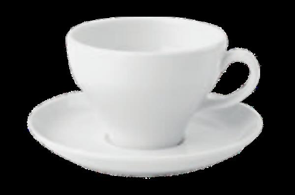 Porselen Beyaz Tabaklı Çay Fincanı 355Cc