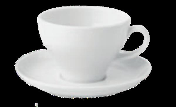 Porselen Beyaz Tabaklı Çay Fincanı 235Cc