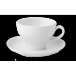 Porselen Beyaz Tabaklı Çay Fincanı 235Cc