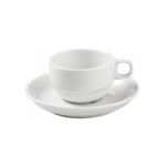 Porselen Bella Beyaz Tabaklı Kahve Finca