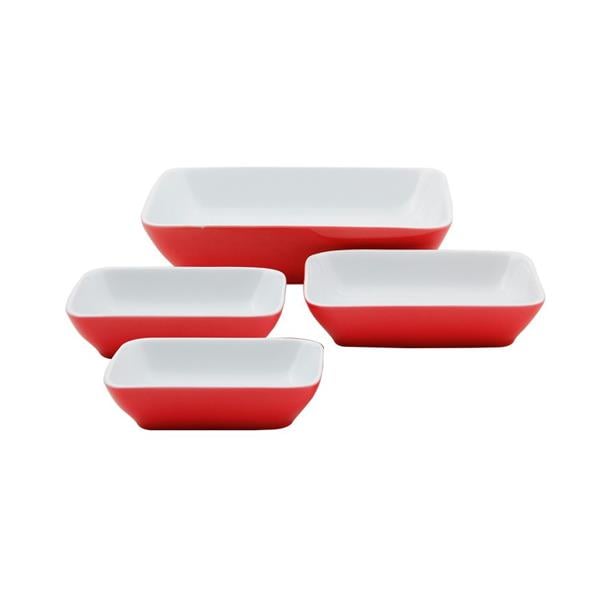 Porselen Kırmızı Salata Tabağı 13Cm   