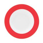Porselen Kırmızı Çukur Tabak 22Cm    