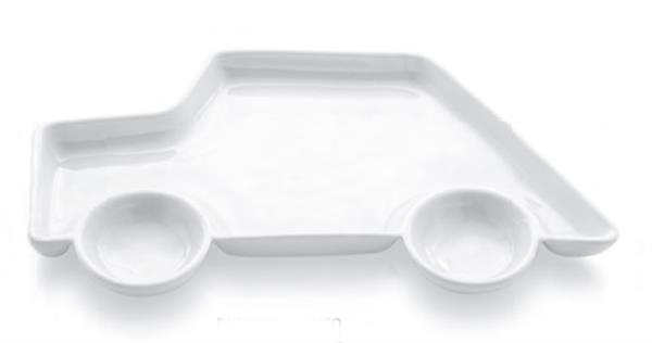 Porselen Yardımcı Parçalar Dekoratif Araba Servis Tabak 33x21 cm