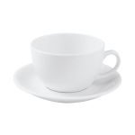 Porselen Soley Beyaz Tabaklı Çay Fincanı