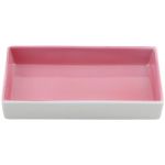 Porselen Beyaz-Pembe Kahvaltı&Çerez Taba