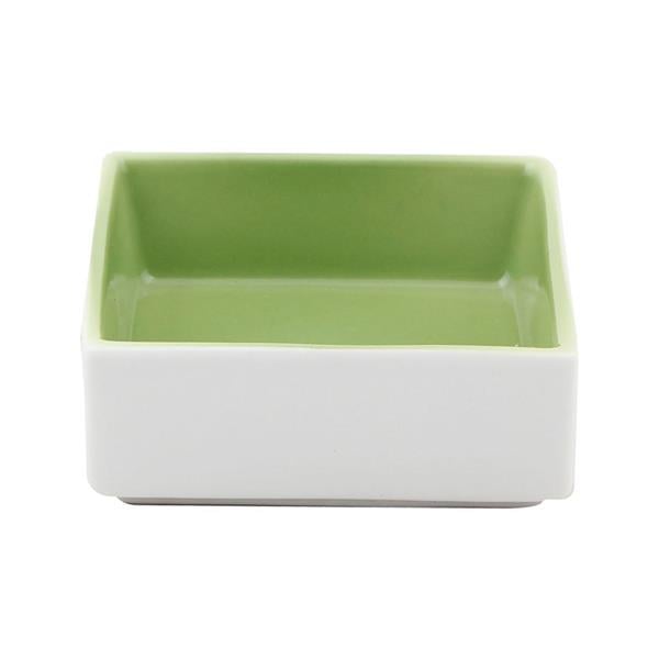 Porselen Beyaz-Yeşil Kahvaltı&Çerez Taba