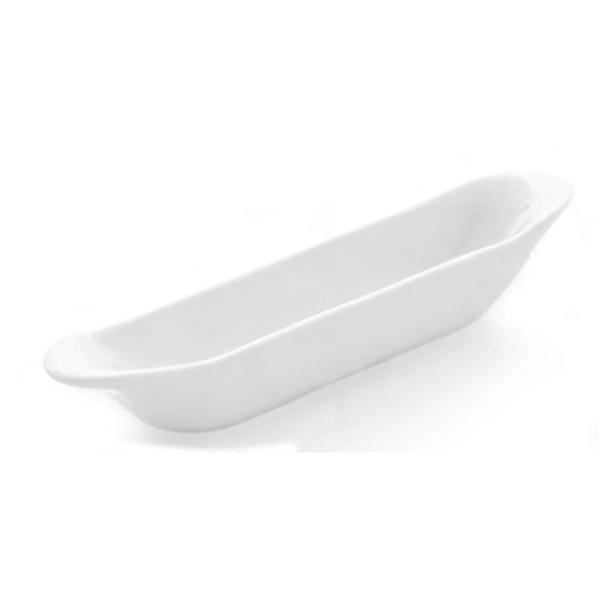 Porselen Meze Tek Lokma Tapas Uzun Zeytinlik Dekorsuz 21 cm