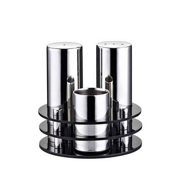 3'lü Yuvarlak Tuzluk Takımı ( Parlak )