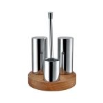 Ahşap Standlı 3'lü Tuzluk Takımı