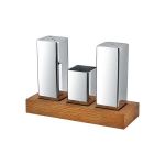 Ahşap Standlı 3'lü Tuzluk Takımı