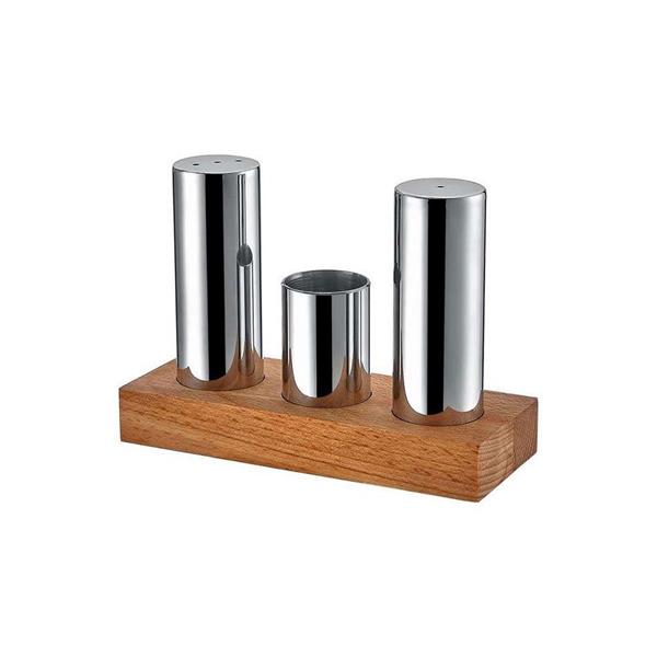 Ahşap Standlı 3'lü Tuzluk Takımı