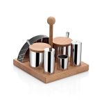 Ahşap Standlı 6'lı Tuzluk Takımı