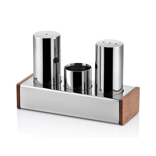 Üçlü Yuvarlak Kalın Tuzluk Takımı Parlak