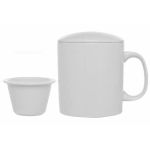 Porselen Ent Süzgeçli Kupa Bardak