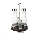 Monaco Yağlık Sirkelik Tuzluk Biberlik Ahşap Sap