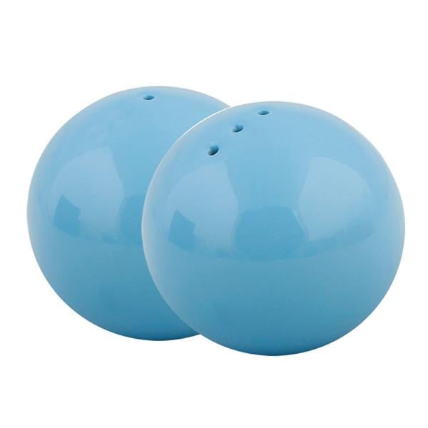 Porselen Düz Renkler Mavi Tuzluk & Biberlik