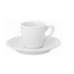 Porselen Lara Beyaz Tabaklı Kahve Fincan