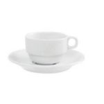 Porselen Lara Beyaz Tabaklı Kahve Fincan
