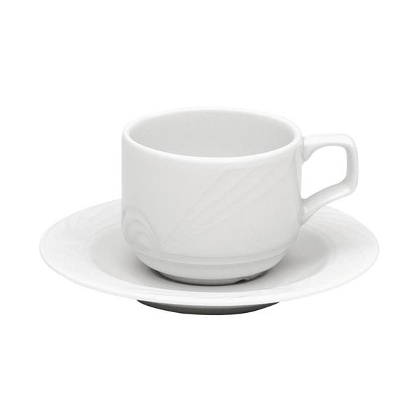 Porselen Halley Beyaz Tabaklı Çay Fincan