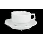 Porselen Lara Beyaz Tabaklı Çay Fincanı 