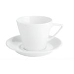 Porselen Beyaz Tabaklı Çay Fincanı 340Cc