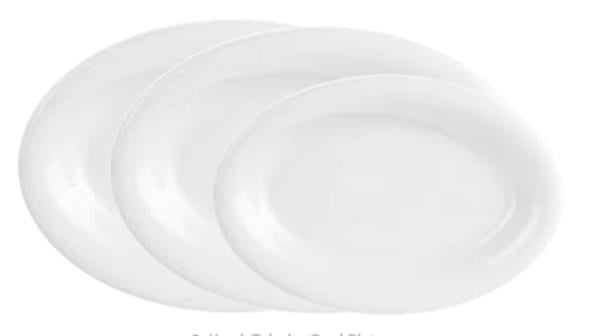 Porselen Troy Beyaz Kayık Tabak 17Cm  