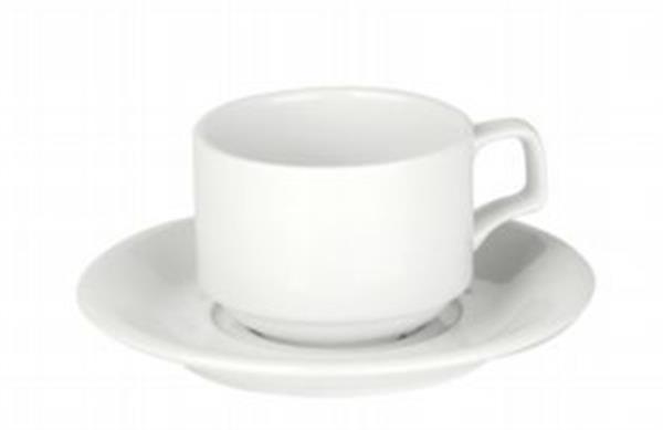 Porselen Soley Beyaz Tabaklı Çay Fincanı