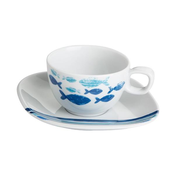 Porselen Deep Blue Desen3 Tabaklı Çay Fi