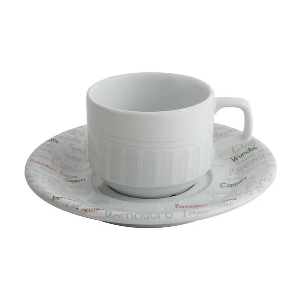 Porselen Italy Tabaklı Çay Fincanı 140Cc