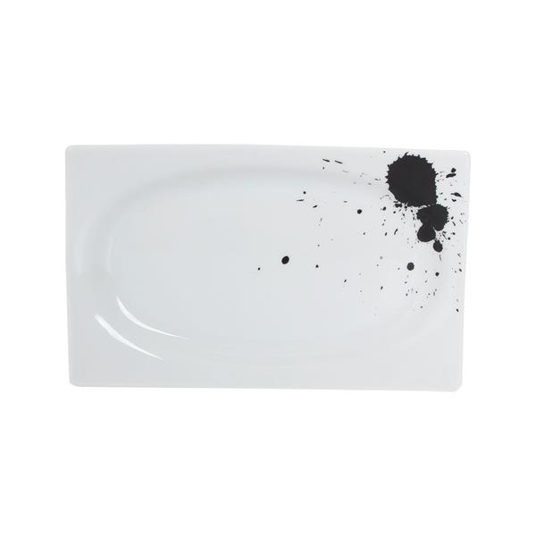 Porselen Black Touch Desen3 Kayık Tabak 