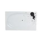 Porselen Black Touch Desen3 Kayık Tabak 