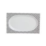 Porselen Black Touch Desen1 Kayık Tabak 