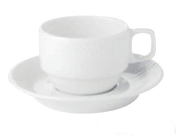 Porselen Lara Beyaz Tabaklı Çay Fincanı 