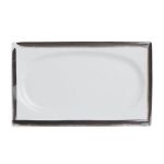 Porselen Black Touch Desen2 Kayık Tabak 