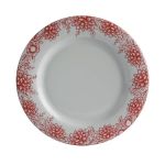 Porselen Red Manoir Desen1 Düz Tabak 17C