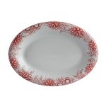 Porselen Red Manoir Desen1 Kayık Tabak 2