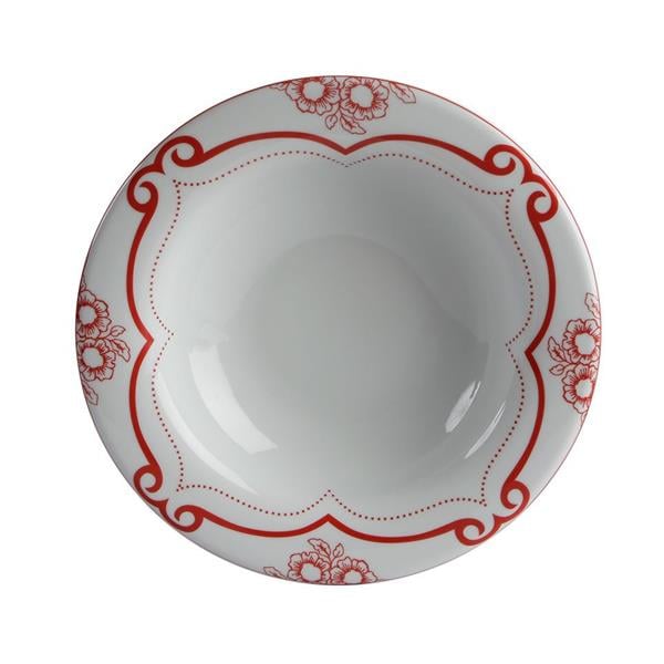 Porselen Red Manoir Desen2 Çukur Tabak 2