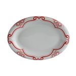 Porselen Red Manoir Desen2 Kayık Tabak 2