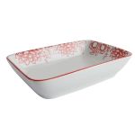 Porselen Red Manoir Desen1 Salata Tabağı