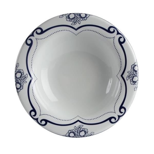 Porselen Blue Manoir Desen2 Çukur Tabak 