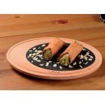 Porselen Plakalı Oval Ahşap Et Tahtası